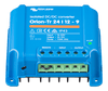 Angled view of Victron 24V to 12V converter showing input and output terminal blocks