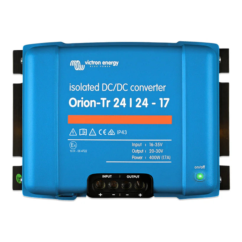 Blue Victron Orion-Tr 24/24-17 isolated DC-DC converter with 400W output power