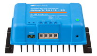Victron Orion-Tr isolated converter showing wiring terminals, remote port and cooling fins