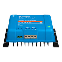 Front-facing perspective of the Victron Orion-Tr Smart charger with visible mounting flanges