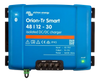 Top view of Victron Orion-Tr Smart 48V to 12V 30A isolated DC-DC charger showing labels and terminals