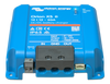 Angled view of Victron Orion XS charger showing recessed screw terminals and remote port