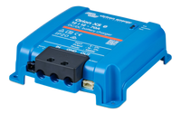 Side perspective of the Victron Orion XS battery charger enclosure and mounting feet
