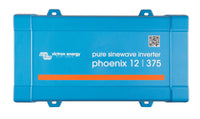 Blue Victron Phoenix 12/375 pure sine wave inverter top view