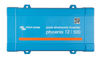 Top-down view of a blue Victron Phoenix 12/500 pure sine wave inverter