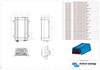 Metric dimensional drawing of Victron Phoenix 375VA inverter models