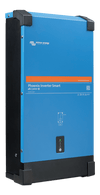Left perspective view showing the side profile and front panel of the smart inverter