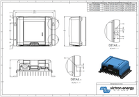 Technical dimensional drawing for Victron Phoenix Smart IP43 charger in millimetres