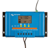 Victron PWM solar charge controller with connected battery and sensor wiring