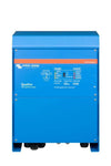 Front view of the blue steel enclosure for the Quattro 12V 5000VA inverter charger