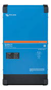 Front view of the blue Victron Quattro-II 24V 5000VA inverter charger