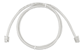 Coiled 0.9m grey RJ12 UTP cable with transparent modular connectors on both ends
