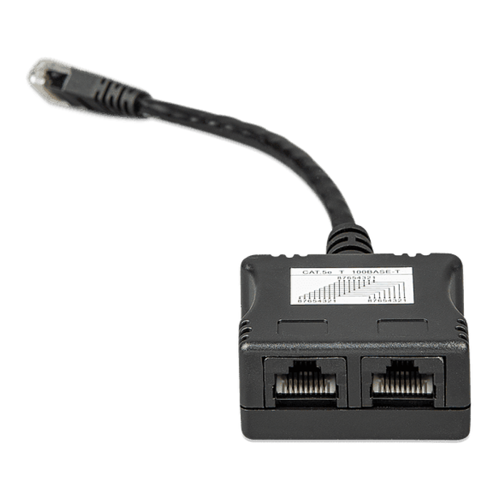 Victron RJ45 splitter with one male plug on a 15cm cable and two female sockets