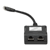 Victron RJ45 splitter with one male plug on a 15cm cable and two female sockets