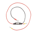 Victron Skylla-i remote on-off cable featuring a black wire with a ring terminal and a red wire with two pin terminals