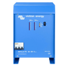 Front view of Victron Skylla-TG 24V 50A battery charger with LED display panels and circuit breaker