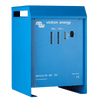 Front view of blue Victron Skylla-TG 48/25 battery charger showing LED status panel and power switch