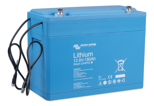 Isometric view of the Victron Smart LiFePO4 battery showing overall form factor