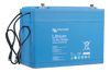 Side perspective of 12V 180Ah Victron lithium battery showing BMS cable entry points
