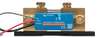 Front view of Victron SmartShunt 1000A IP65 with blue Bluetooth module and brass terminals