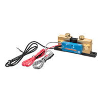 Isometric view of Victron 1000A SmartShunt including measurement and communication cables