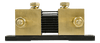 Rear view of the 1000A shunt showing stacked metal plates for heat dissipation