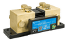 Side view of the SmartShunt showing system and battery minus labels on the electronics interface