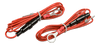 Pair of red connection cables with ring terminals and 1A inline fuses
