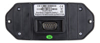 Rear view of pluggable solar display showing the 9-pin connection port and labels