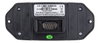 Rear view of pluggable solar display showing the 9-pin connection port and labels