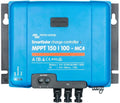 Victron SmartSolar MPPT 150/100-MC4 charge controller front view with status LEDs and MC4 connectors