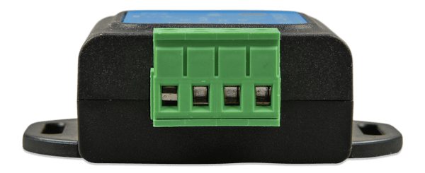Close-up of the 4-pin screw terminal connector on a Victron SolidSwitch 104