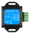 Top view of Victron SolidSwitch 104 showing terminal labels and status LED indicator