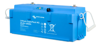 Opposite angle view of the Victron 25.6V battery highlighting terminal placement