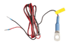 Temperature sensor cable featuring a battery ring terminal and two pin connectors for Victron GX systems