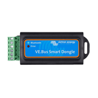 Victron VE.Bus Smart Bluetooth Dongle showing status LEDs and green connection terminal block