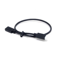 Coiled 0.3m black VE.Direct cable with 4-pin white connectors