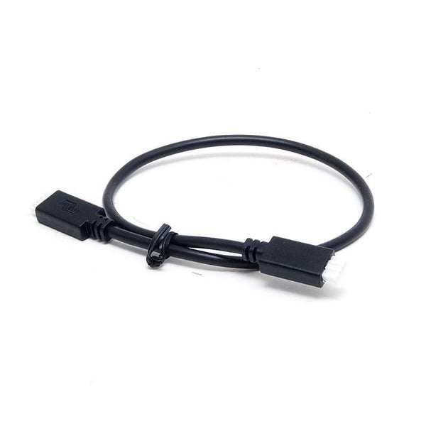 Coiled 0.3m black VE.Direct cable with 4-pin white connectors