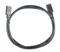 Coiled 0.9m black VE.Direct cable with 4-pin white connectors