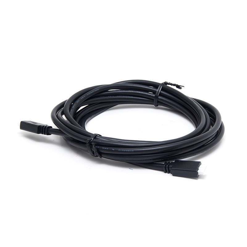 Coiled 3m black VE.Direct cable with 4-pin white connectors
