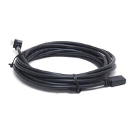 Black 3m VE.Direct cable featuring one right-angle connector and one straight white connector