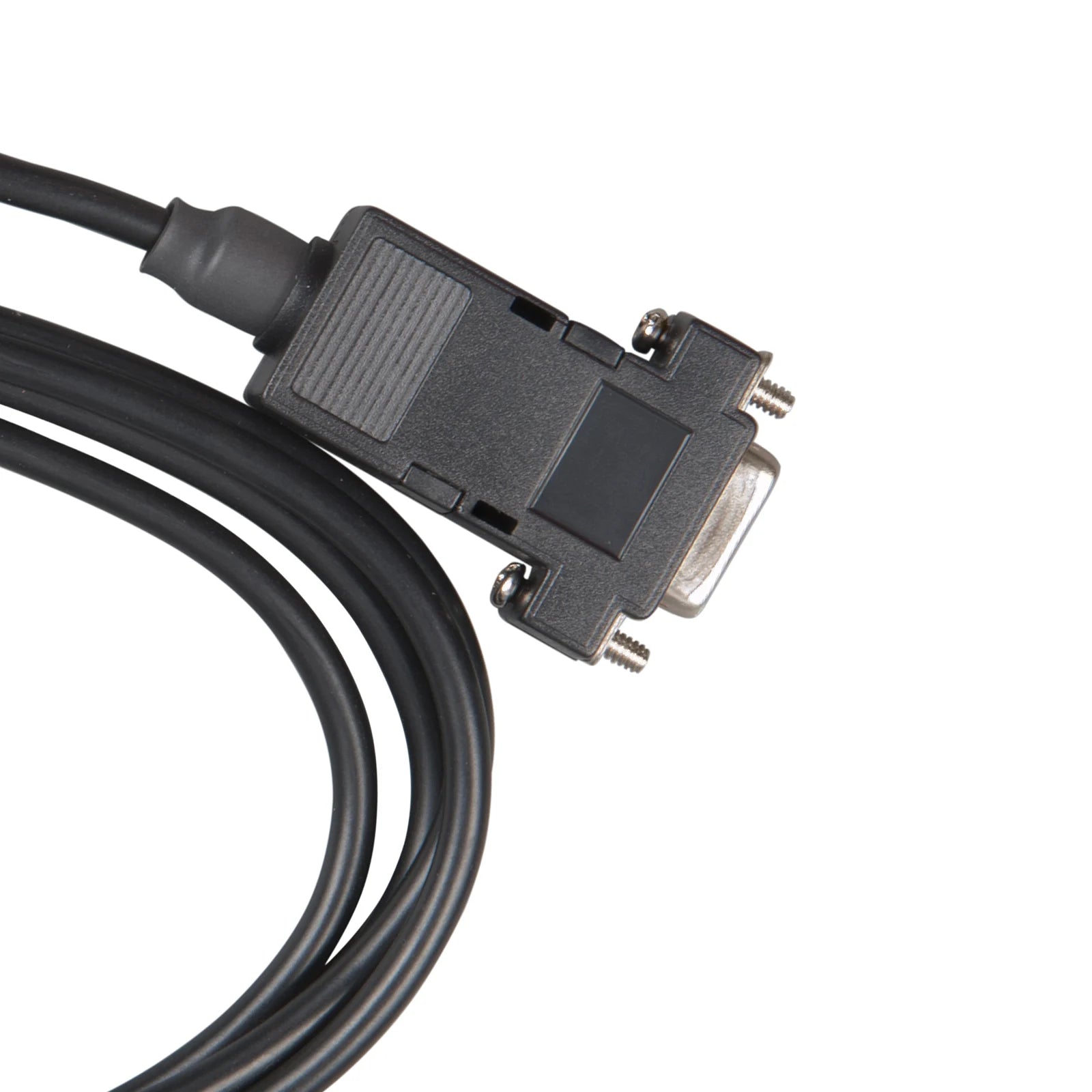 VE.Direct to RS232 interface cable featuring a white 4-pin connector and female DB9 serial plug