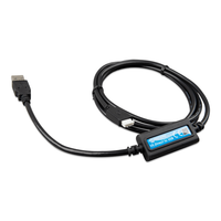Perspective view of Victron VE.Direct to USB interface cable showing connector profiles Vic-ASS030530010