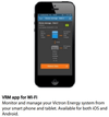 Victron VRM app interface on a smartphone showing real-time home energy storage data