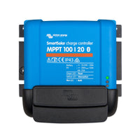 Overhead view of the black WireBox-S 100-20 enclosure installed on a blue controller