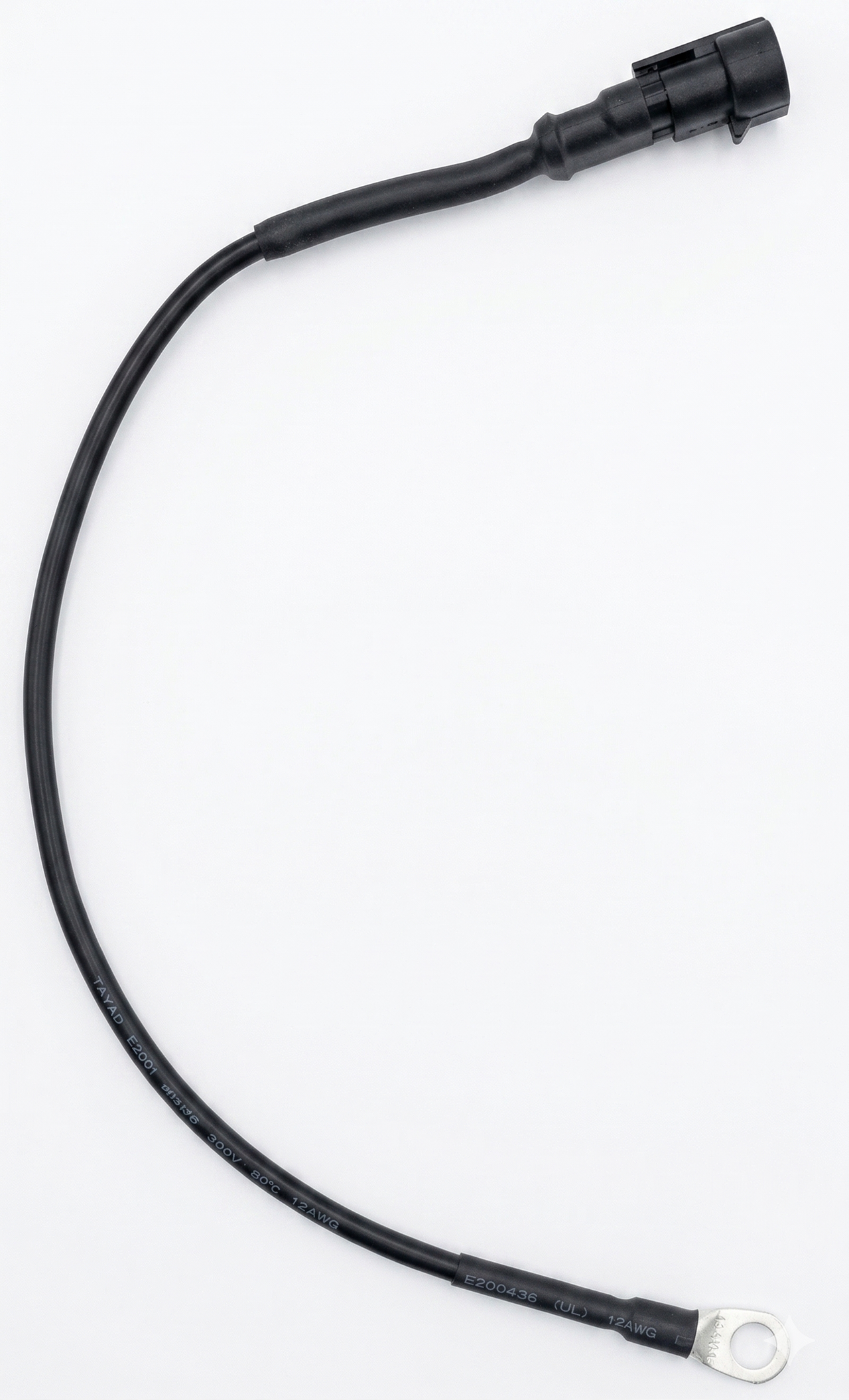 Wakespeed 0.3m temperature sensor cable with ring terminal and waterproof connector for WS500 alternator regulator