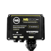 Wakespeed WS500 Pro alternator regulator with wiring harness attached on black background