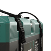 Close-up of the heavy-duty waterproof battery housing texture