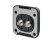 Rear view of TV socket showing foam mounting gasket and dual nickel-plated terminals