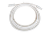 5m white C-style CMS connection lead with male and female softwiring connectors
